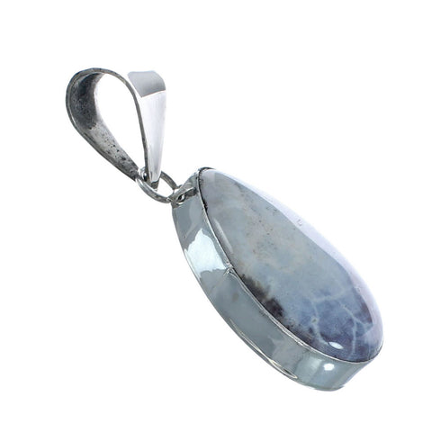 Native American Navajo Sterling Silver And Jasper Pendant JX129836